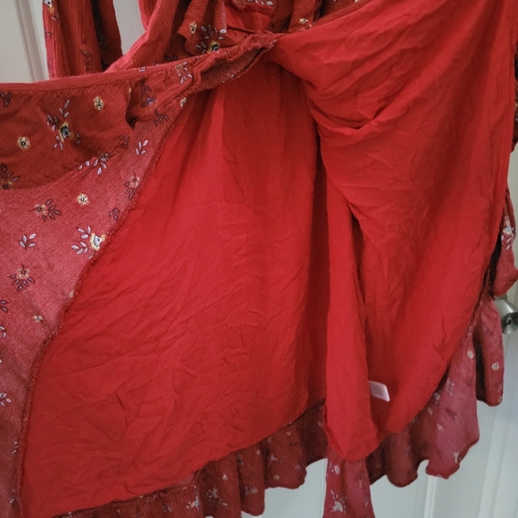 Beautiful Red Boho wrap dress - Picture 4 of 6
